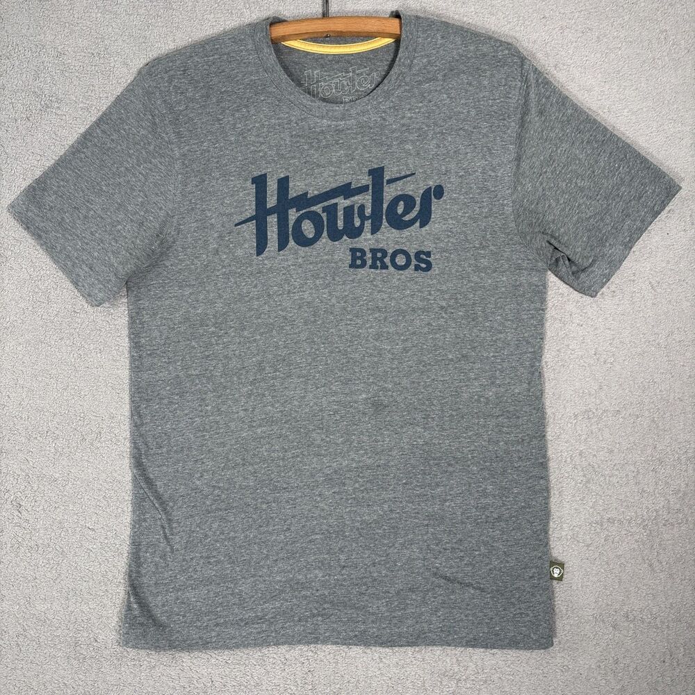 Howler Bros T Shirt Men’s Size M Gray Logo‎ Basic Minimalist Graphic Print